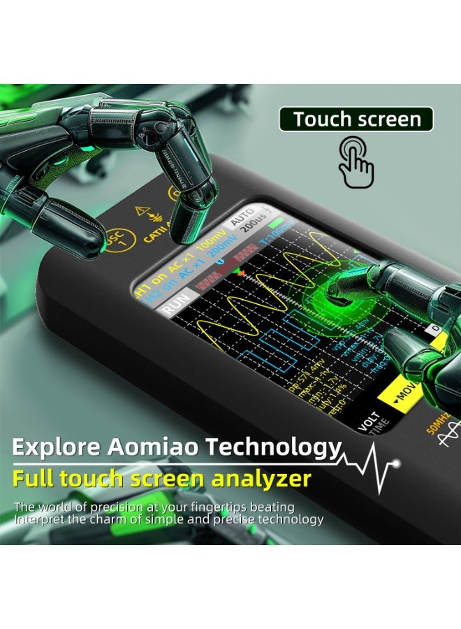 BSIDE O2 Handheld Digital Oscilloscope Dual Channel Oscilloscope 50MHz Touch LCD Oscilloscope Tester DDS Rechargeable Battery For Automotive Lab Electronics Repair - Image 4