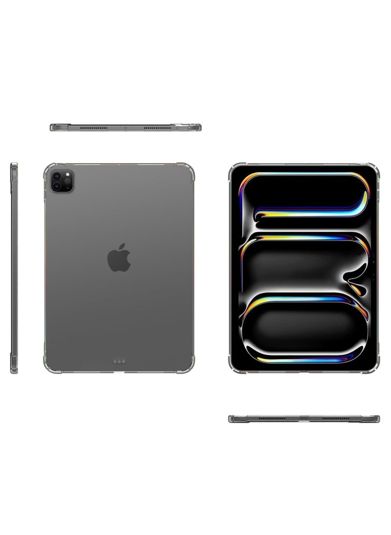 MIGOFAST - Clear Case Compatible iPad Pro 13  2024 13.0 inch  Airbag Drop Protection Silicone TPU Shockproof Anti-Scratch Slim-Fit Shell - Image 1
