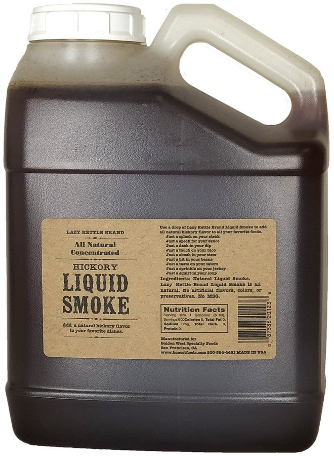 Lazy Kettle All-Natural Liquid Smoke, Hickory Smoke Great for Cooking 128 oz - Image 1
