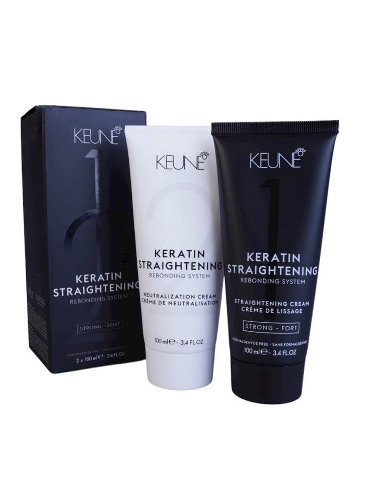 كين نظام الكيراتين لإعادة تمليس الشعر (عبوتين) للحفاظ عليه وتقويته - كريم موازنة الشعر وكريم التمليس - Image 1