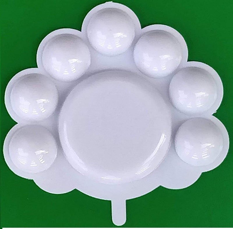 FIRST CLICK Art 10 Wells Medium Dish Size 9cm X 16cm & Flower Dish 12cm X 12cm + Small Dish Size 12cm X 8cm & Turtle Shape Palette Size 13cms X 9cms (Set of 4 pcs) - Image 5