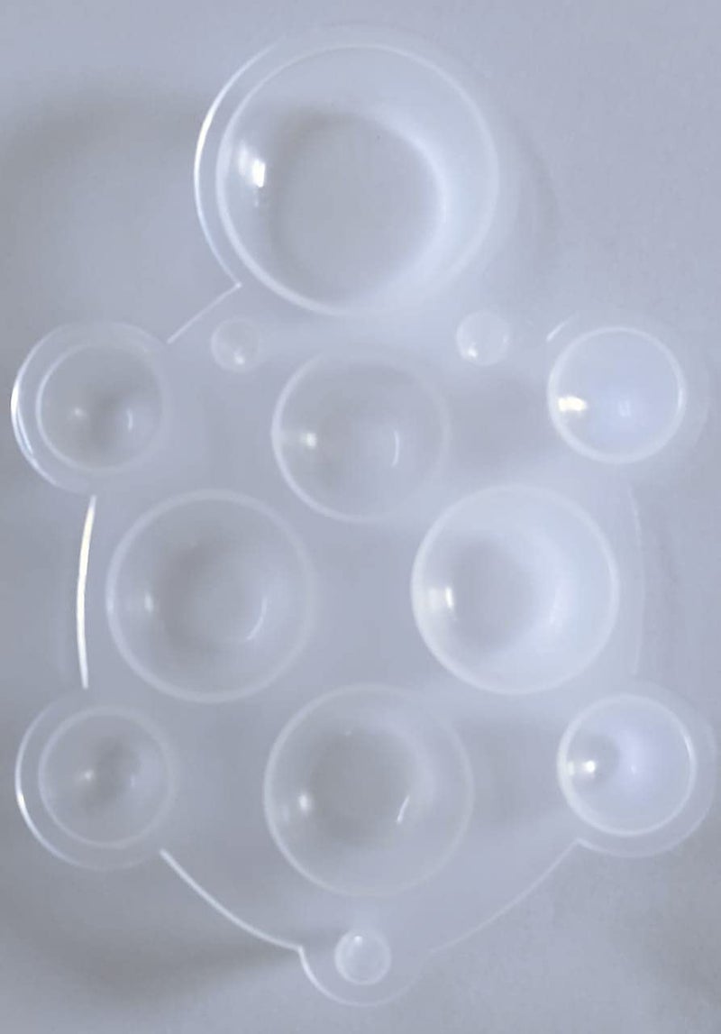 FIRST CLICK Art 10 Wells Medium Dish Size 9cm X 16cm & Flower Dish 12cm X 12cm + Small Dish Size 12cm X 8cm & Turtle Shape Palette Size 13cms X 9cms (Set of 4 pcs) - Image 4