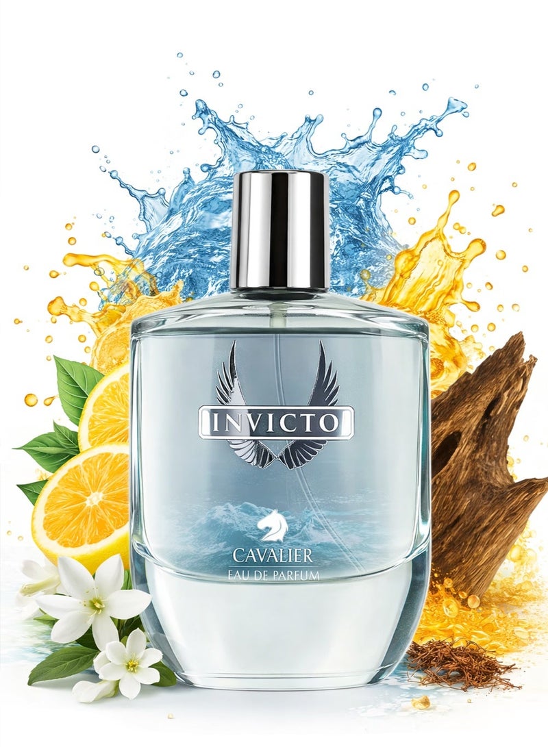 Cavalier Perfume Long Lasting Perfume for Men The Cavalier Invicto Eau de Parfum | Luxury Men’s Perfume with Fresh Spicy & Aromatic Fragrance with Amber & Aquatic Accords | The Best Eau de Parfum 100ml - Image 1