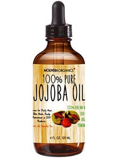 Molivera Organics Vera Organics Premium Jojoba Oil 4 Fl Oz. 100% Pure Organic Cold Pressed Unrefined Best For Hair Skin Face & Nails Great For Diy Uv Resistant Bottlesatisfaction Guarantee  - Image 5