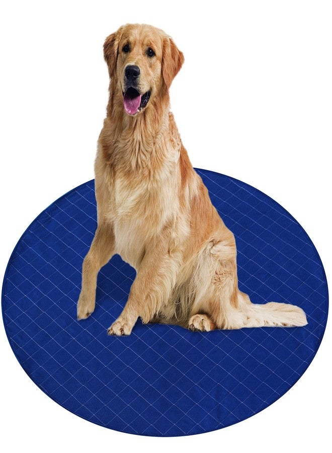Coldwind Washable Pee Pads for Dogs, Reusable 48" Round Whelping Pads, Whelping Box for Dogs, Puppy Training Pads with Non-Slip Back for Playpen/Crate, Dog Housebreaking Absorption Pad - Image 1
