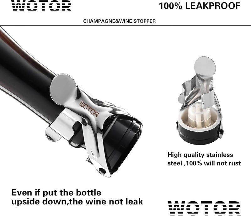 WOTOR 9018 أغطية زجاجات نبيذ (فضية) - Image 2