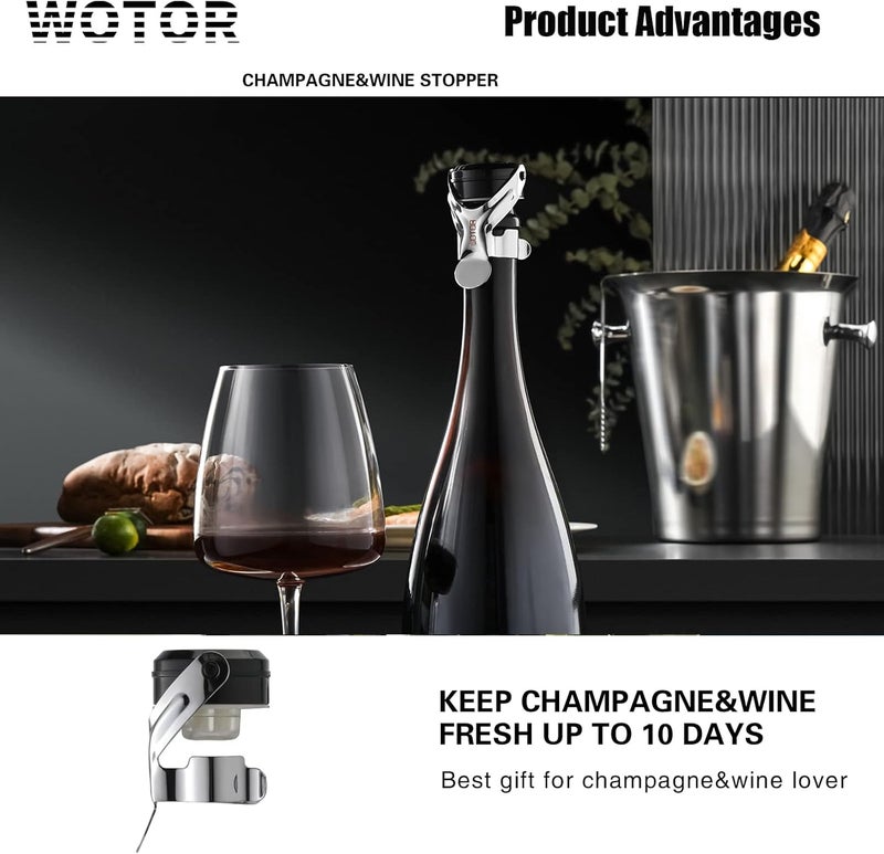 WOTOR 9018 أغطية زجاجات نبيذ (فضية) - Image 4