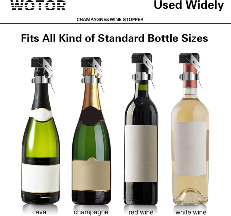 WOTOR 9018 أغطية زجاجات نبيذ (فضية) - Image 5
