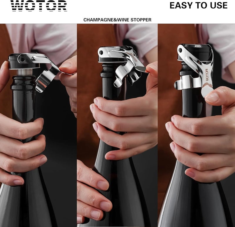 WOTOR 9018 أغطية زجاجات نبيذ (فضية) - Image 3