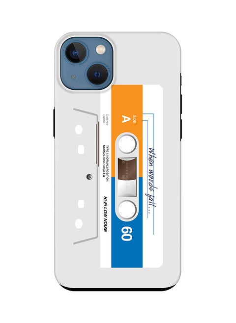 Tough Pro Case for iPhone 15 Plus Dual Layer Hybrid PC TPU Customized Mobile Cover Matte Finish Phone Case - When Words Fail (White Tape)