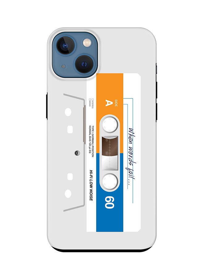 Tough Pro Case for iPhone 15 Plus Dual Layer Hybrid PC TPU Customized Mobile Cover Matte Finish Phone Case - When Words Fail (White Tape)