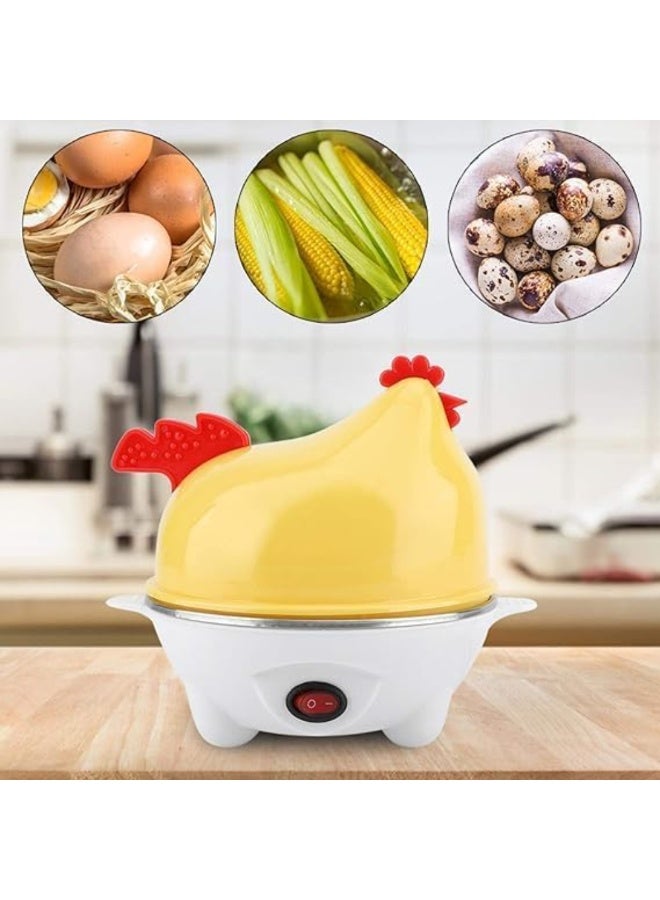 دريمزون طباخ بيض سريع، طباخ بيض كهربائي بسعة 7 بيضات، غلاية بيض سريعة متعددة الوظائف على شكل دجاجة للبيض المسلوق، بيض مسلوق مع خاصية الإغلاق التلقائي - Image 2