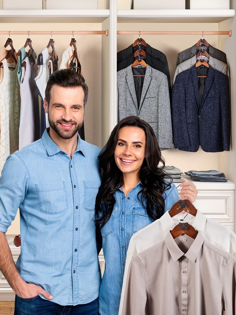 HOUSE DAY Space Saving Hanger Hooks 60 Pack, Black Clothes Hanger Connector Hooks, Heavy Duty Hanger Hooks Space Saver, Premium College Dorm Room Essentials, Good Closet Organizers and Storage - Image 5