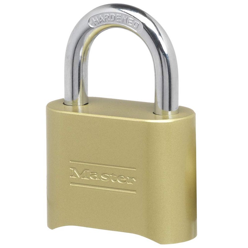 Master Lock 175 Set Your Own Combination Padlock, Brass Finish - Image 1