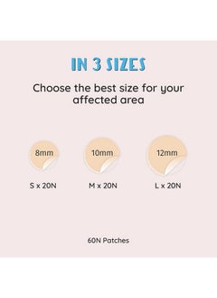 Furr FURR by Pee Safe Acne Patches For Pimples | 60 Hydrocolloid Acne Relief Patches - 3 Sizes | Made with Ayurvedic Ingredients | Anti Inflammatory | Reduces Acne, Spots and Blemishes  - Image 4