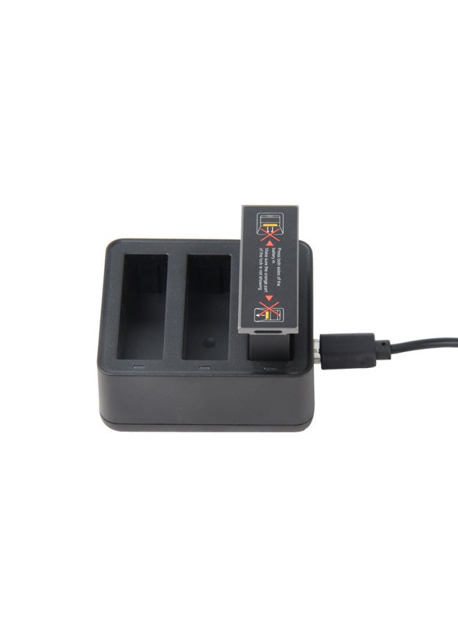 Generic FUYALIN Battery Charger Suit For DJI Dajiang Osmo Action Camera Accessories-Color:(3 Battery And 1 Triple Charger Set) - Image 1