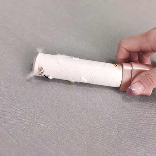 MINGRACE Mini Lint Roller Travel Size Small Sticky Roller for Clothes Pet Hair Remover Portable Pocket Lint Roller 40 Sheets Refillable (Pastel Pink) - Image 3