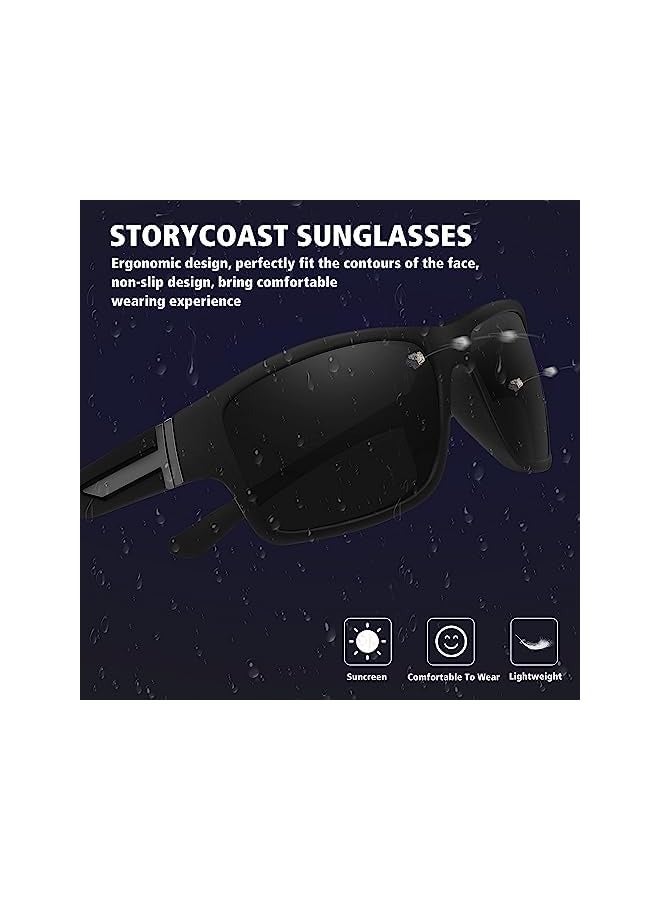 PROMASS Polarized Sports Sunglasses for Men 100% UV Protection Wrap Around Unbreakable Sun Glasses for Fishing Driving - Image 5