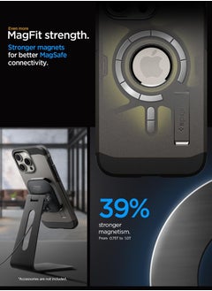 Spigen Tough Armor MagFit for iPhone 15 Pro Max Case Cover with MagSafe - Gunmetal  - Image 4
