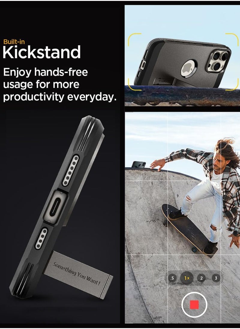 Spigen - Tough Armor MagFit for iPhone 15 Pro Max Case Cover with MagSafe - Gunmetal - Image 1