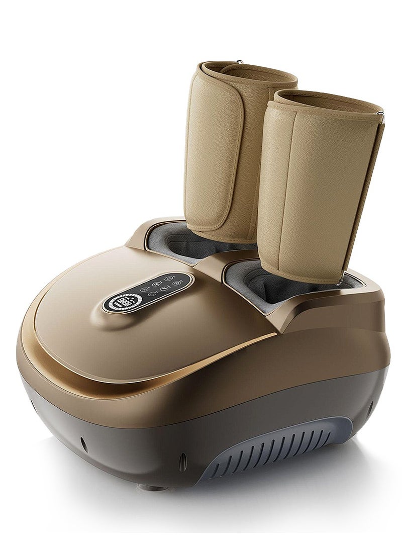 Generic Intelligent LEG Massager, 5 Modes, 9 Levels, 8D Airbag, Full LEG & Foot Coverage, Heating, Kneading, 60W, 100-220V, 5-30 Min Timer, 40-50°C Heat, 5.9KG Brown  - Image 1