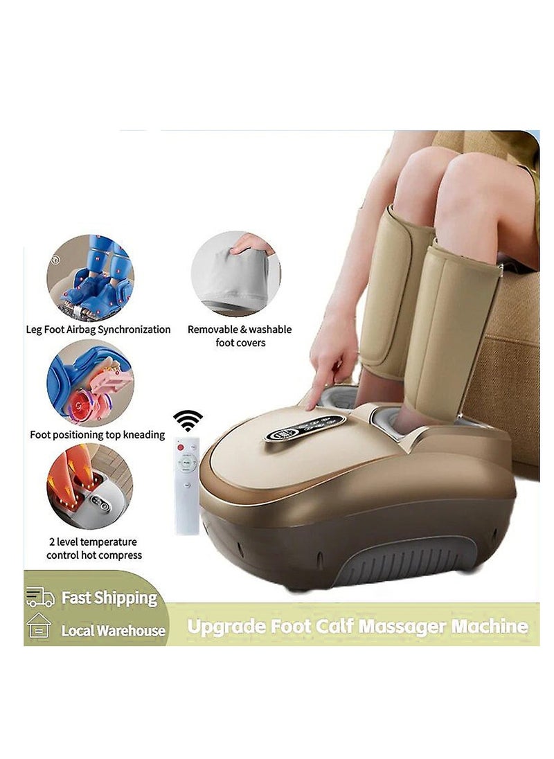 Generic Intelligent LEG Massager, 5 Modes, 9 Levels, 8D Airbag, Full LEG & Foot Coverage, Heating, Kneading, 60W, 100-220V, 5-30 Min Timer, 40-50°C Heat, 5.9KG Brown  - Image 4