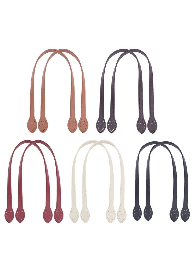 Excefore PU Leather Purse Handles Bag Handbag Strap Shoulder Handbag DIY Sewing Strap Bag Accessories 10 Pcs 5 Colors - Image 1