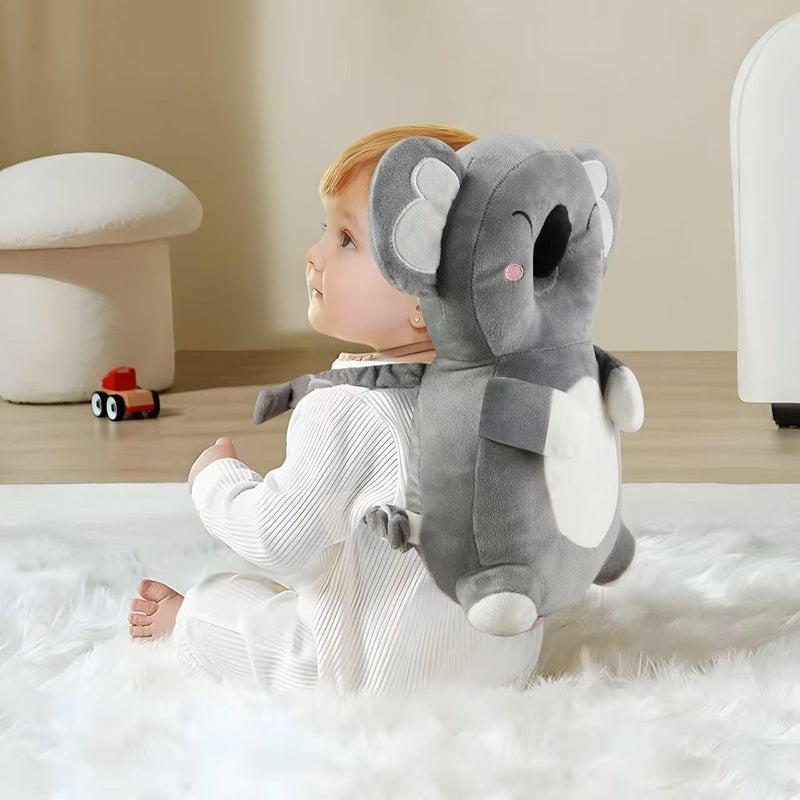 PandaEar Baby Head Protection Backpack, Toddler Walking Head Protector, Adjustable Head Protector Pad Safety Cushion (Koala Grey) - Image 2