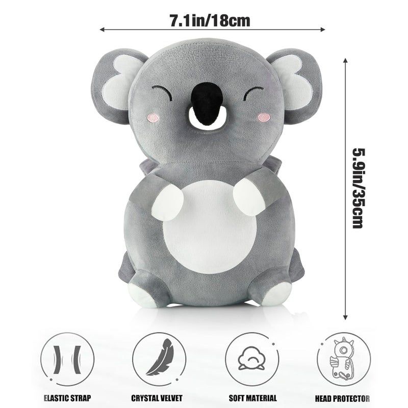 PandaEar Baby Head Protection Backpack, Toddler Walking Head Protector, Adjustable Head Protector Pad Safety Cushion (Koala Grey) - Image 4