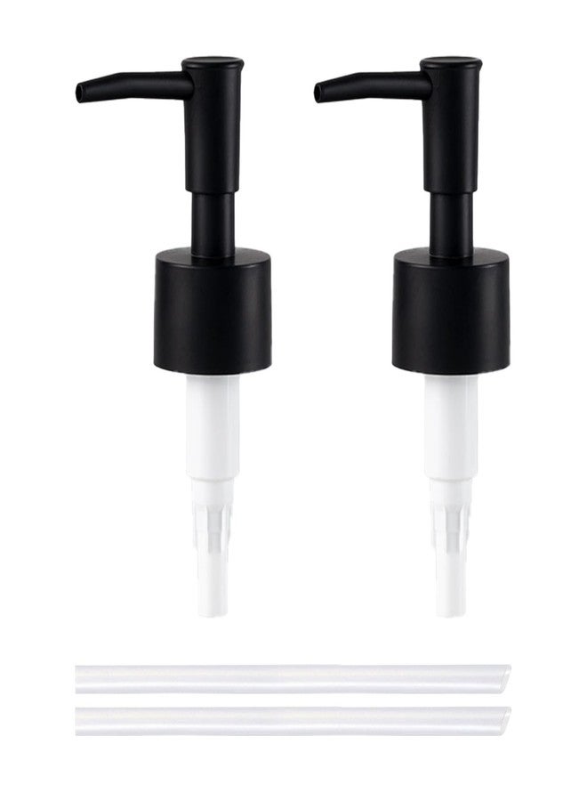 PEHADU 2Pack Pumps Lotion Soap Dispenser Replacement Pump for Your Liquid Soap, Lotion or Dish Soap Refill Dispenser Kitchen Bathroom Worktop Bottles 28/400 Thread Size (Black) - Image 1