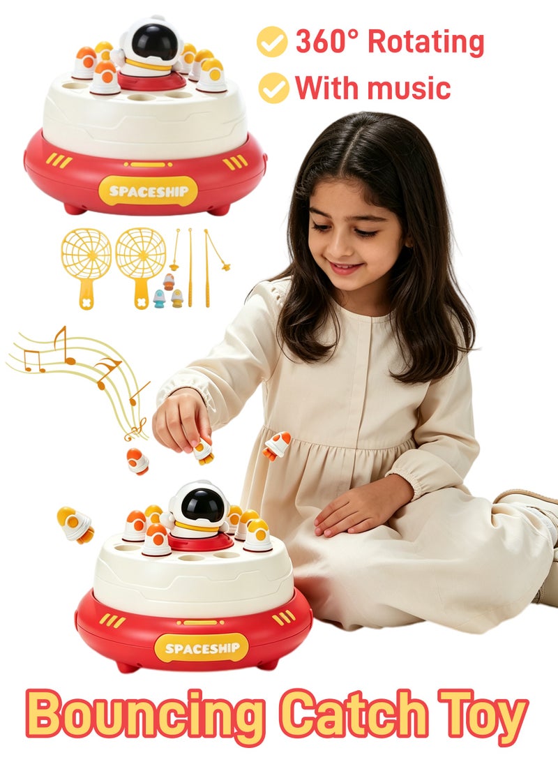 Montessori toys,Montessori Toddler Toys, Sensory Toys with Music Switch, Pop-Up Catching Game Toy Set Interactive Bounce Pop-Up Toy with 360° Rotating, Educational Toddler Activity Toy, Hand-Eye Coordination Training Perfect Gift for Boys Girls Ages 3+ - Image 1