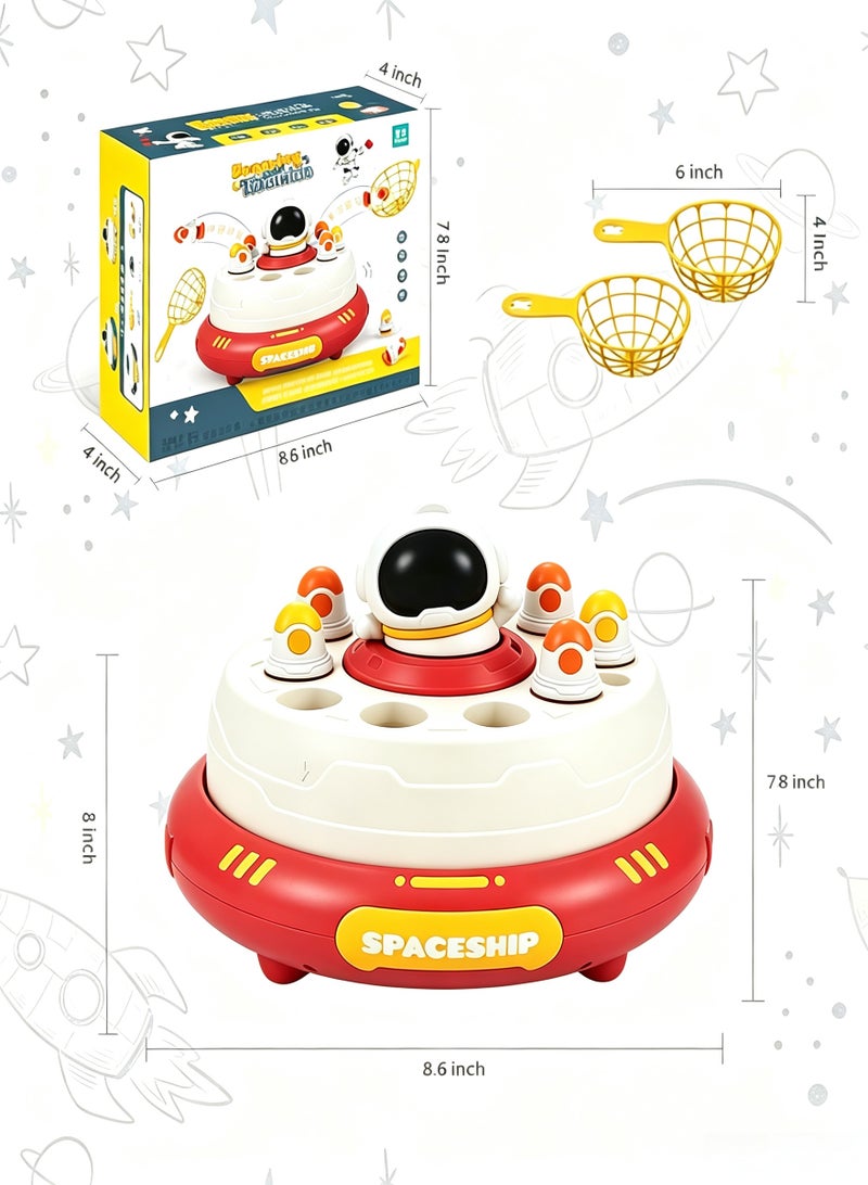 Montessori toys,Montessori Toddler Toys, Sensory Toys with Music Switch, Pop-Up Catching Game Toy Set Interactive Bounce Pop-Up Toy with 360° Rotating, Educational Toddler Activity Toy, Hand-Eye Coordination Training Perfect Gift for Boys Girls Ages 3+ - Image 2