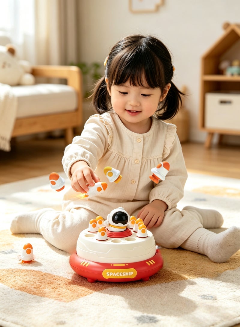 Montessori toys,Montessori Toddler Toys, Sensory Toys with Music Switch, Pop-Up Catching Game Toy Set Interactive Bounce Pop-Up Toy with 360° Rotating, Educational Toddler Activity Toy, Hand-Eye Coordination Training Perfect Gift for Boys Girls Ages 3+ - Image 3