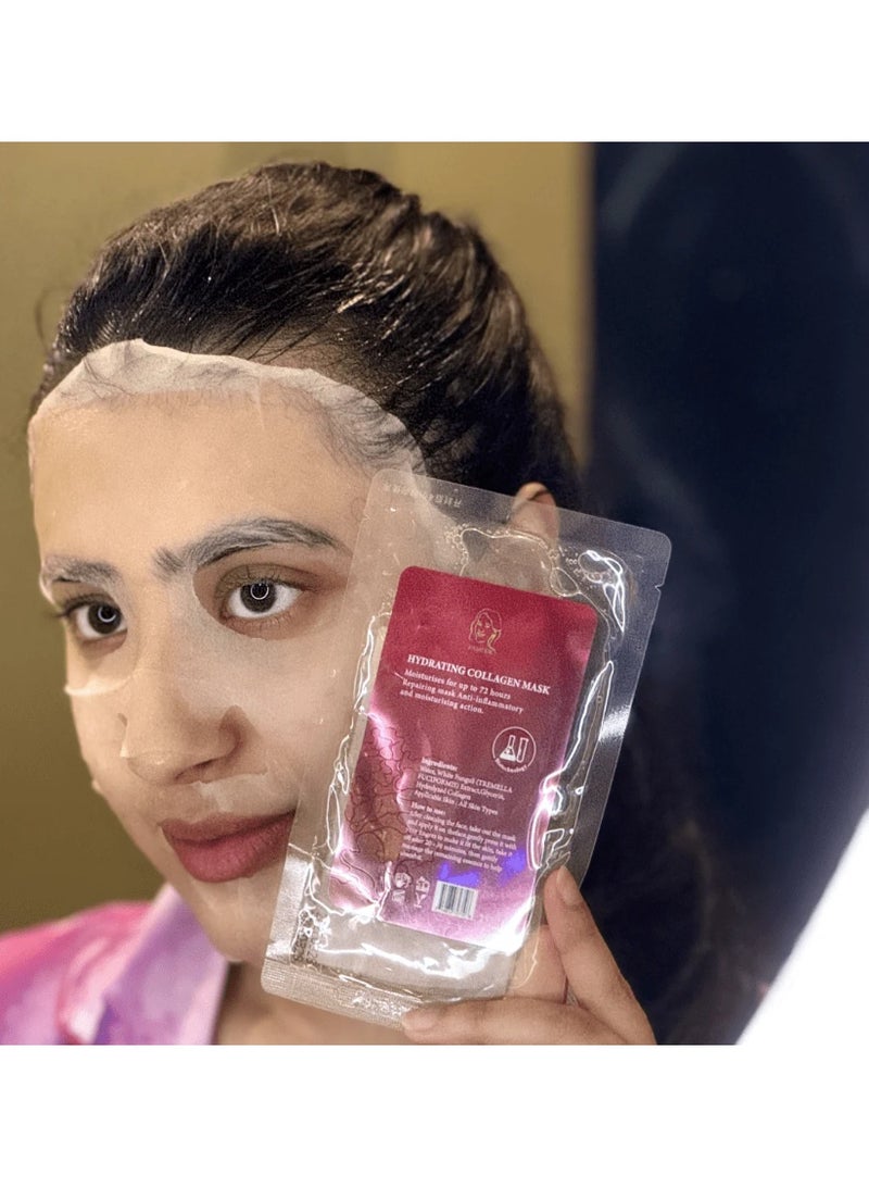 FAMIUK FAMI UK Hydrating Collagen Sheet Mask 25ml | Moisturizing & Soothing Face Mask | Skin Care | Suitable for All Skin Types - Image 2