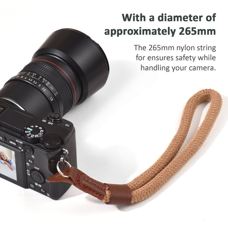 26.5cm Adjustable Camera Wrist Strap Lanyard for Camera Hand Strap for DSLR Digital Mirrorless Cameras - Image 3
