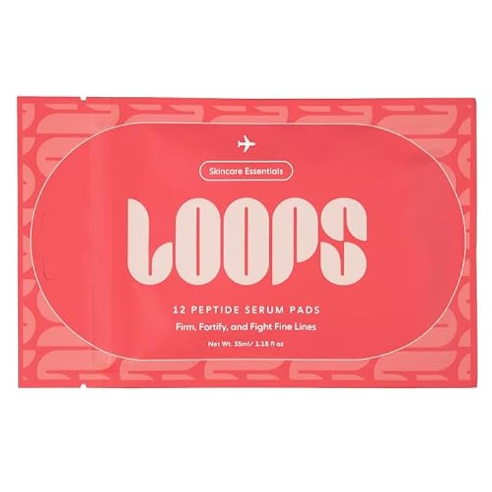LOOPS Peptide Serum Korean Skincare - Firm, Fortify, Fight Fine Lines - Anti-Wrinkle & Moisturizing - Pre-soaked Veocell Embo Pad - Peptide Complex to Rejuvenate and Prejuvenate Face - Gifts for Women - Image 1