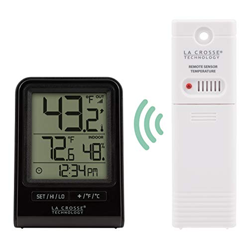 La Crosse Technology 308-1409BT-CBP Wireless Temperature & Humidity Station with Time , Black - Image 2