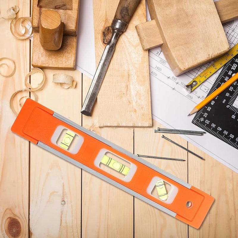 أداة مستوى سبائك الألومنيوم مع ٣ قوارير دقيقة ٤٥ ٩٠ ١٨٠ للسباكة وأعمال النجارة والبناء - Image 5