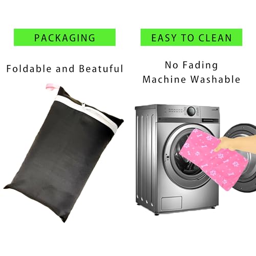 THINMUHAND 2 Pack Dog Playpen Cover and Bottom Pad Fits for 36 Inch 4 Panels Pet Playpen, Dog Crate Pad Puppy Play Pen Cover, Hoop and Loop Design (Note: Playpen Not Included). -Pink - Image 5