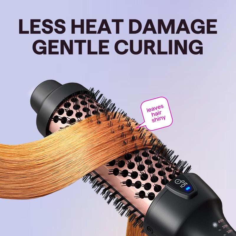 Wavytalk Updated Version Thermal Brush for Blowout Look, Blowout Express 1.5 Inch Ionic Thermal Round Brush Makes Hair Smoother Get Natural Curls, Dual Voltage, Easy to Use - Image 5