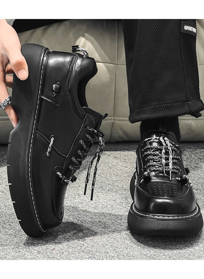 Warrior - Versatile Retro Casual Leather Shoes - Image 1