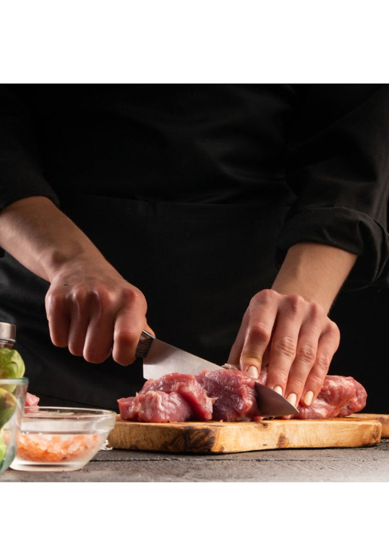 Astylway Chef Knife Starter 8 inch Full Tang Super Sharp Chef's Knife Home Cook Kitchen Knife  Premium Carbon Stainless Steel Universal knife with Ergonomic Wooden Handle  - Image 5