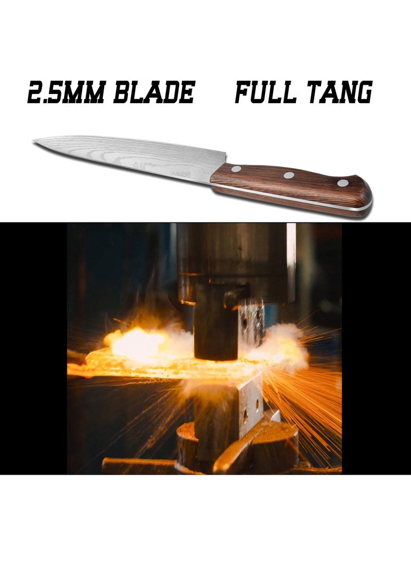 Astylway Chef Knife Starter 8 inch Full Tang Super Sharp Chef's Knife Home Cook Kitchen Knife  Premium Carbon Stainless Steel Universal knife with Ergonomic Wooden Handle  - Image 4