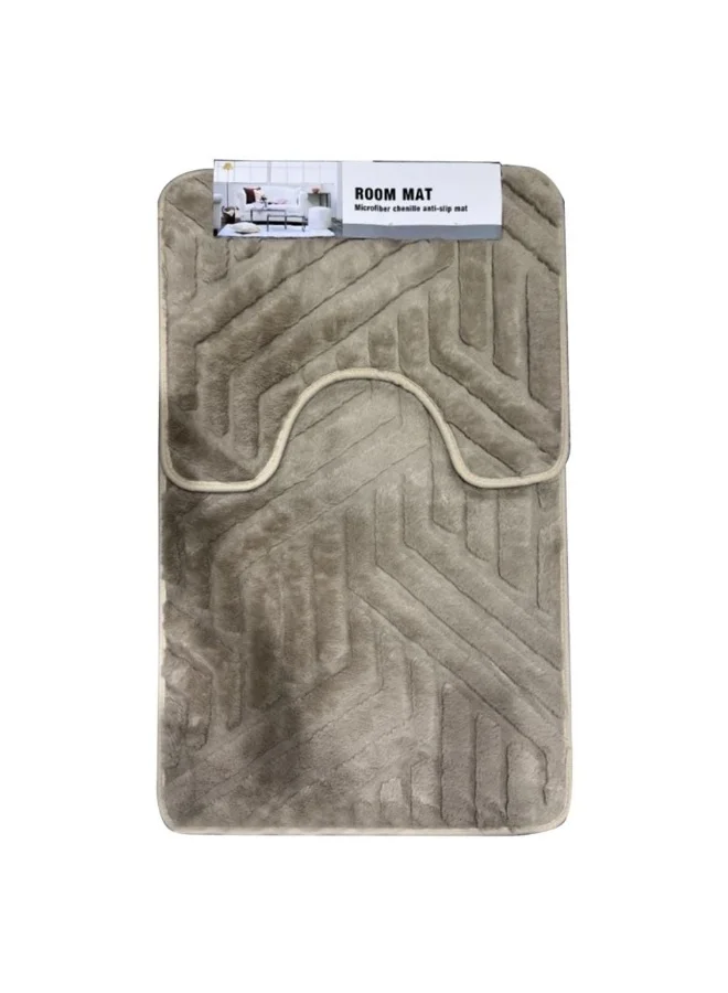 DANUBE HOME AW24 Prism Set of 2 Microfiber Bath Mats -Indoor Bath Rugs (50x80 cm & 50x40 cm) - Quick-Dry, Non-Slip, Durable Polyester