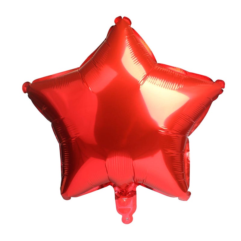MEETINGU 18 Inch Red Star Balloons Aluminum Foil Balloon Mylar Balloon for Birthday Wedding Baby Shower Party Decoration10Pcs - Image 2