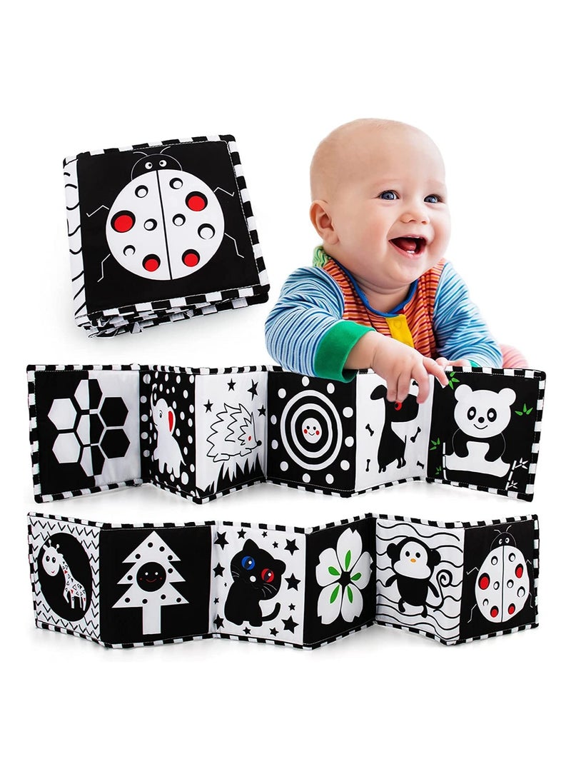 Arabest Black and White High Contrast Sensory Baby Toys Baby Soft Book for Early Education, Infant Tummy Time Toys, Three-Dimensional Can Be Bitten and Tear Not Rotten Paper 0-3 Years Old Newborn Toys  - Image 1
