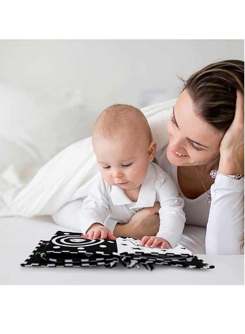Arabest Black and White High Contrast Sensory Baby Toys Baby Soft Book for Early Education, Infant Tummy Time Toys, Three-Dimensional Can Be Bitten and Tear Not Rotten Paper 0-3 Years Old Newborn Toys  - Image 2