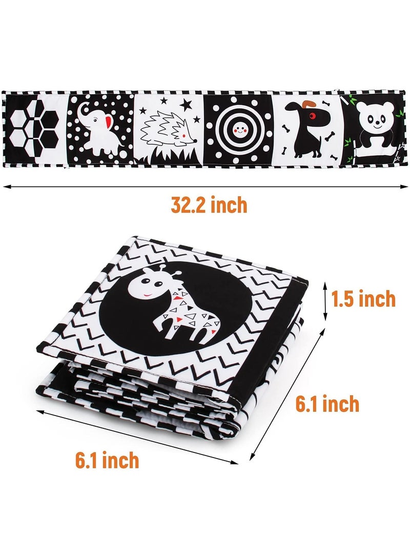 Arabest Black and White High Contrast Sensory Baby Toys Baby Soft Book for Early Education, Infant Tummy Time Toys, Three-Dimensional Can Be Bitten and Tear Not Rotten Paper 0-3 Years Old Newborn Toys  - Image 5