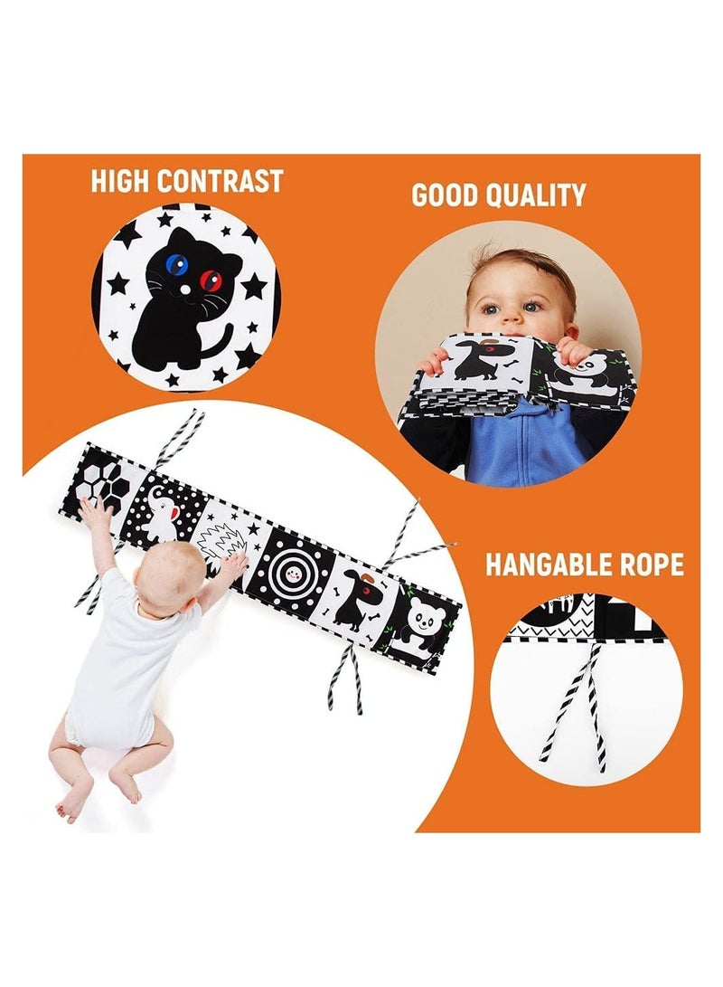 Arabest Black and White High Contrast Sensory Baby Toys Baby Soft Book for Early Education, Infant Tummy Time Toys, Three-Dimensional Can Be Bitten and Tear Not Rotten Paper 0-3 Years Old Newborn Toys  - Image 4