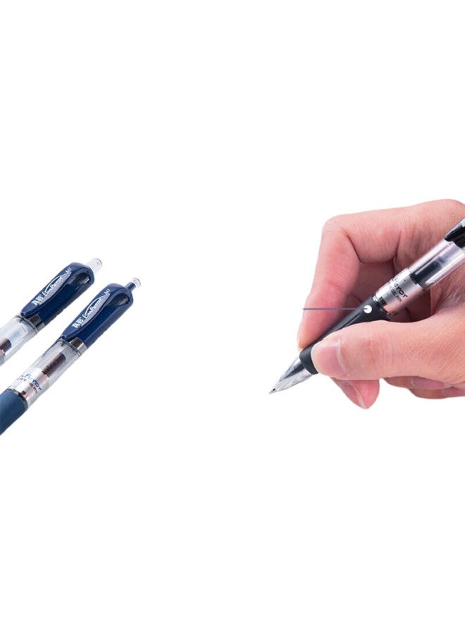 Truecolor Sliding Core Retractable Gel Pen 0.5Mm Black Bullet Tip Business Office Signing Pen Water-Based Pen Student Exam Stationery Meeting Note-Taking Pen 12 Pens/Box A47 - Image 3